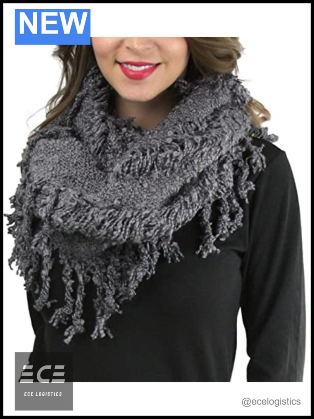 Women's Cozy Infinity Loop Winter Knit Scarf Acrylic Warm Cold Weather Wrap